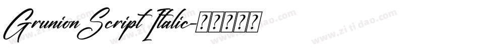 GrunionScript Italic字体转换